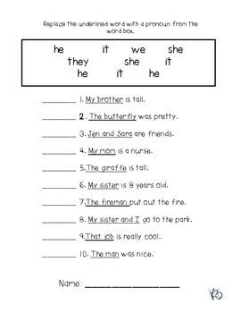 personal pronouns worksheet for grade 2 thekidsworksheet