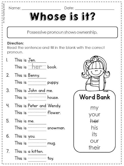 possessive nouns worksheets 2nd grade