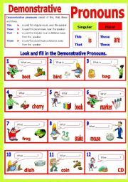 demonstrative pronouns esl worksheet by shusu euphe