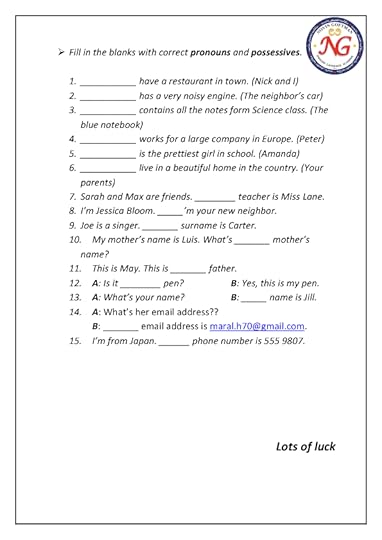 119 free possessive pronouns worksheets teach possessive