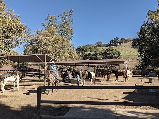 The corral at Alisal California dude ranch