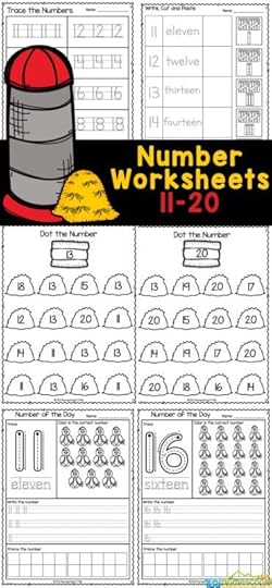 free printable number worksheets 11 20 for kindergarten