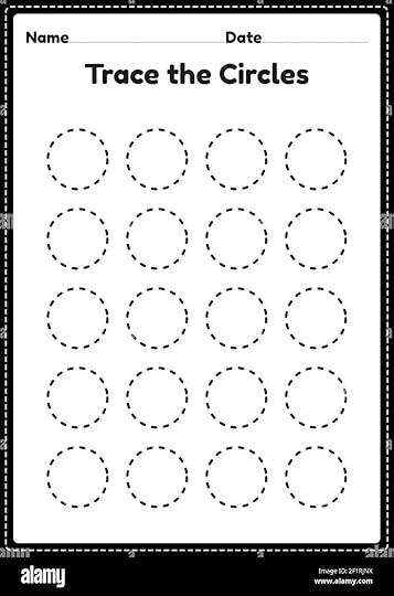 trace the circle worksheet for kindergarten and preschoolers kids for educational activities in a printable illustration stock vector image art alamy