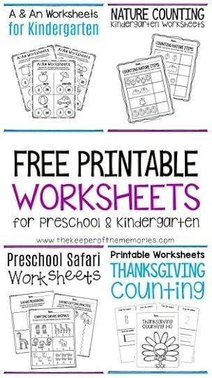 free printable worksheets for preschool kindergarten the keeper of the memories
