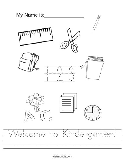 welcome to kindergarten worksheet twisty noodle