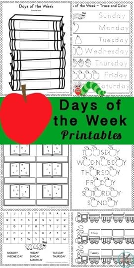 free printable days of the week worksheets for pre k kindergarten