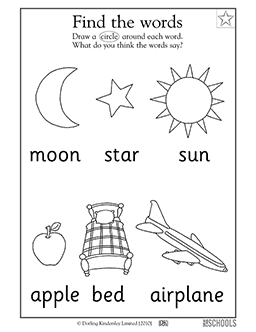 kindergarten worksheets word lists and activities greatschools
