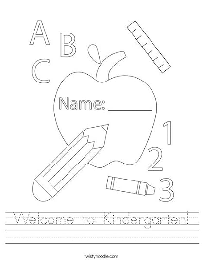 welcome to kindergarten worksheet twisty noodle