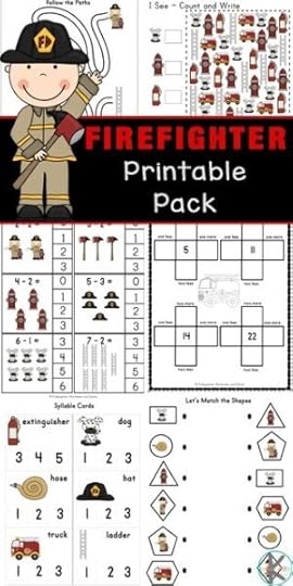 free firefighter worksheets for kindergarten