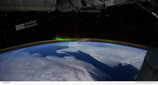 4 K Space Station 05 Aurora Borealis Stock video footage