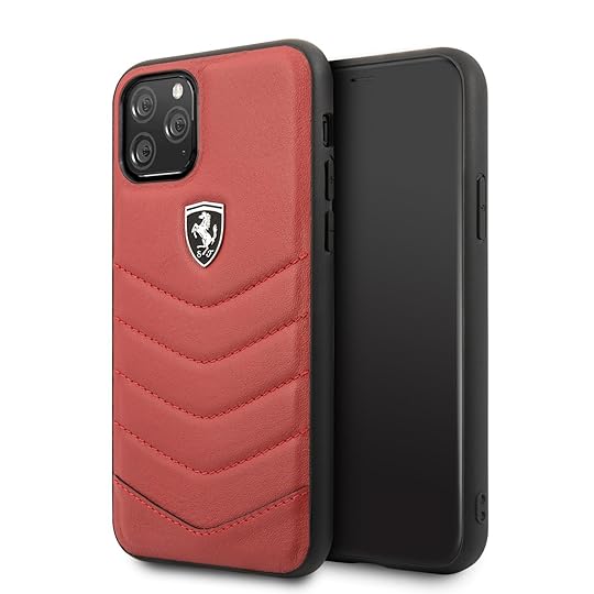 Ferrari Genuine Leather Hard Case for iPhone 11 Pro Cell