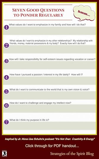 seven good questions for a life well lived therapy