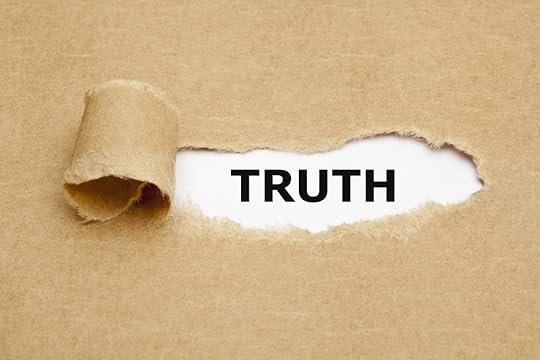 The word Truth appearing behind torn brown paper.