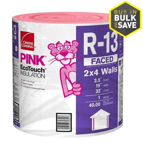 Owens Corning R13 40sq ft Single Faced Fiberglass Roll