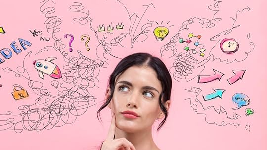 young woman having many thoughts