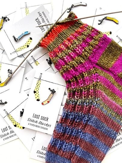 Lost Sock Stitch Marker by Firefly Notes for YarnYAY