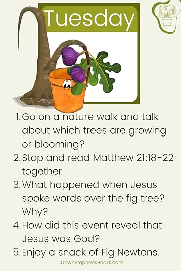 During Resurrection week,On Tuesday, read about the cursed fig tree and learn how Jesus continues to reveal Himself as God.