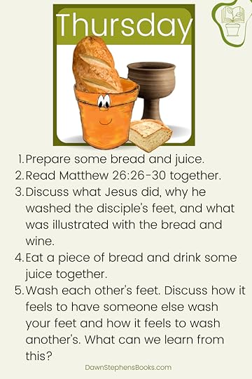 on Thursday read scriptures about the Lord's Supper