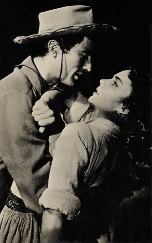 Gregory Peck and Jennifer Jones in Duel in the Sun (1946)
