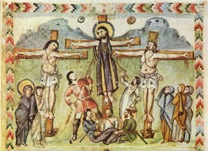 A crucifixion from 586 AD