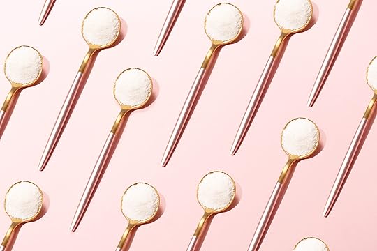 gold spoons with collagen