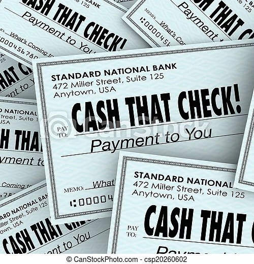 Cash that check money payment pile fast convenient service