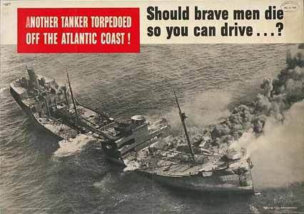 US government poster, 1942, via American Merchant Marine at War