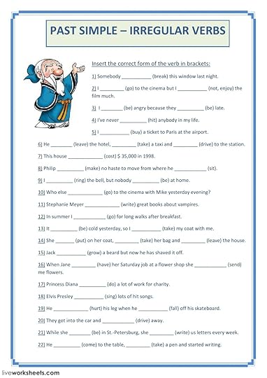 past simple irregular verbs worksheet