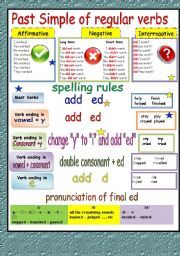 past simple of regular verbs esl worksheet by asmaesperance