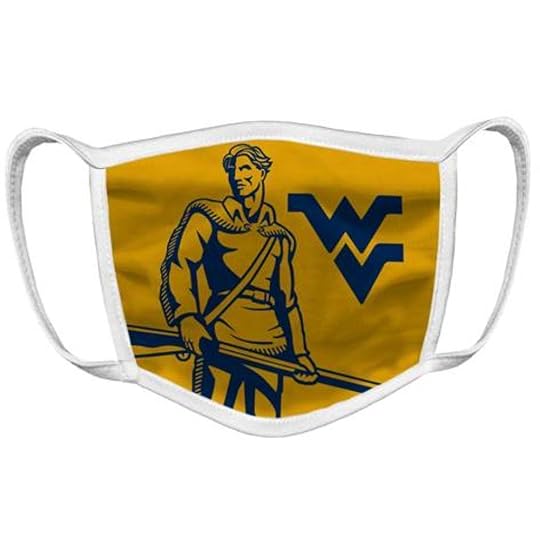 WVU West Virginia Mountaineer Logo Face Mask Alumni Hall
