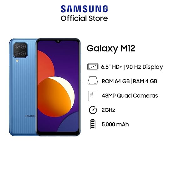 Samsung Galaxy M12 Android Handphone 90Hz Refresh Rate