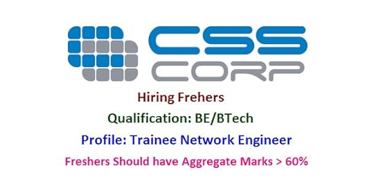 NEW JOBS UPDATES CSS Corp Off Campus Drive For Freshers