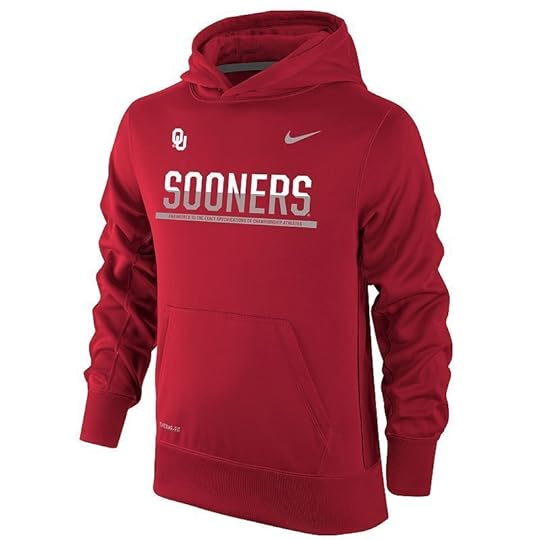 Boys 820 Nike Oklahoma Sooners ThermaFIT KO Hoodie, Boy
