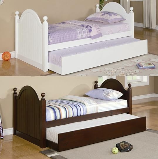 New Daybed with Trundle Wood white or deep pine veneer day