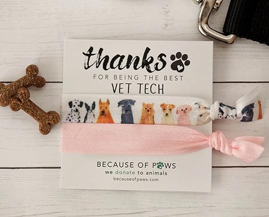 Vet Tech Thank You Gift Hair Tie Greeting Card Vet Office
