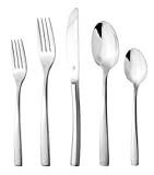 DANIALLI 60 Piece Silverware Set For 12, 18 10 Stainless Steel Silverware Set, Modern Sleek Flatware Set, Include Knife/Fork/Spoon & Long Teaspoon/Salad Fork Mirror-Polished & Dishwasher Safe Cutlery