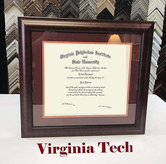 Customized Virginia Tech Diploma Certificate Wooden Frame