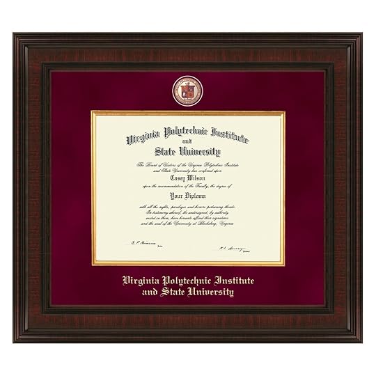 Virginia Tech Diploma Frame Excelsior Graduation Gift