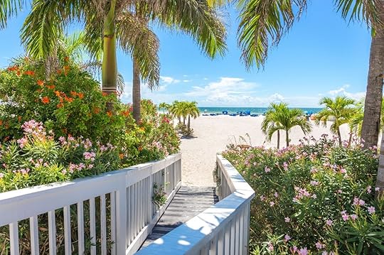 Boardwalk to a beach in St. Petersburg Florida