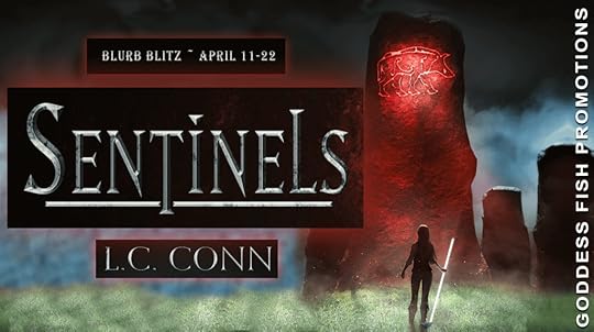 Goddess Fish book tour banner for Sentinels