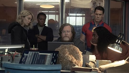 Jennifer Holland, Chukwudi Iwuji, Steve Agee, John Cena, Danielle Brooks in Peacemaker on HBO Max. HBO Max does not have Netflix's password sharing issues.