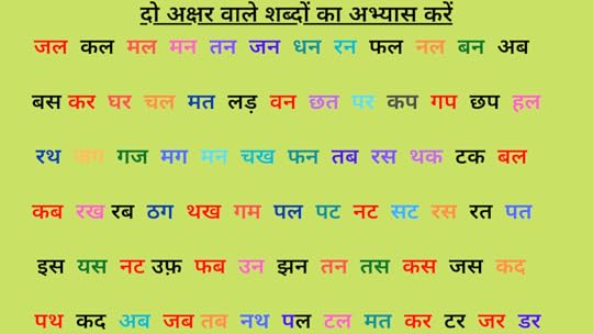 tha akashhara val shabtha ka abhayasa kara do akshar wale sabd