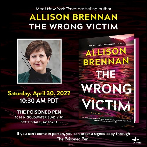 Allison Brennan Author Event Promo Image