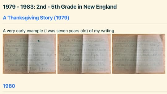 The earliest story I have in my papers that I wrote myself when I was 7 years old.