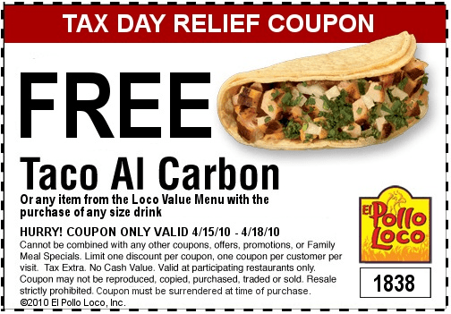 El Pollo Loco FREE Loco Value Menu Item Deal Seeking Mom