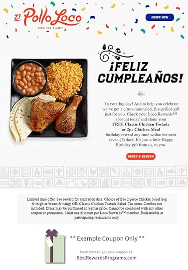 El Pollo Loco Free Birthday Meals Best Rewards Programs