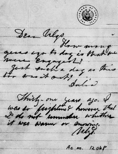 Handwritten letter, in cursive, from Grant to his wife, Julia