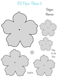 3d paper flower templates 5 cu4cu photo by susan