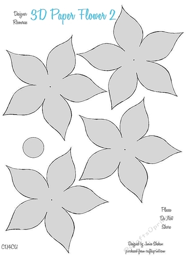 3d paper flower templates 2 cu4cu cup8497542049