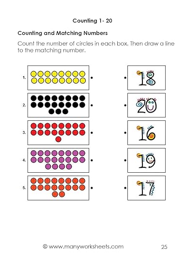 counting dots and matching numbers worksheet 2